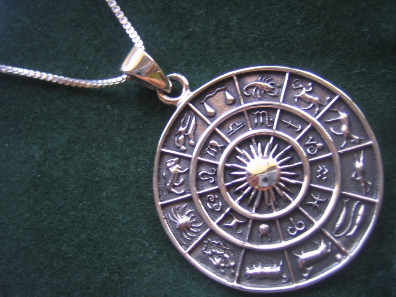 Zodiac pendant silver clearance