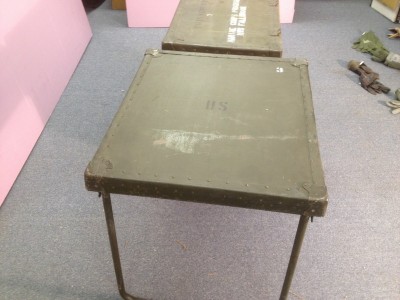 Rare U S Marine Corps Usmc Military Portable Field Desk Trunk