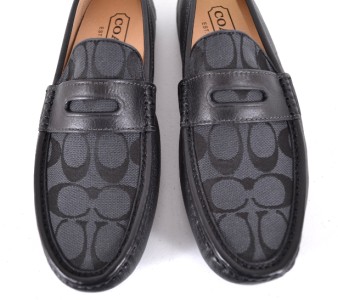 black coach loafers mens