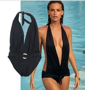 P19-NEW-Womens-Sexy-1PC-Halter-Monokini-Swimsuit-Swimwear-Cossies-Togs-Size-12