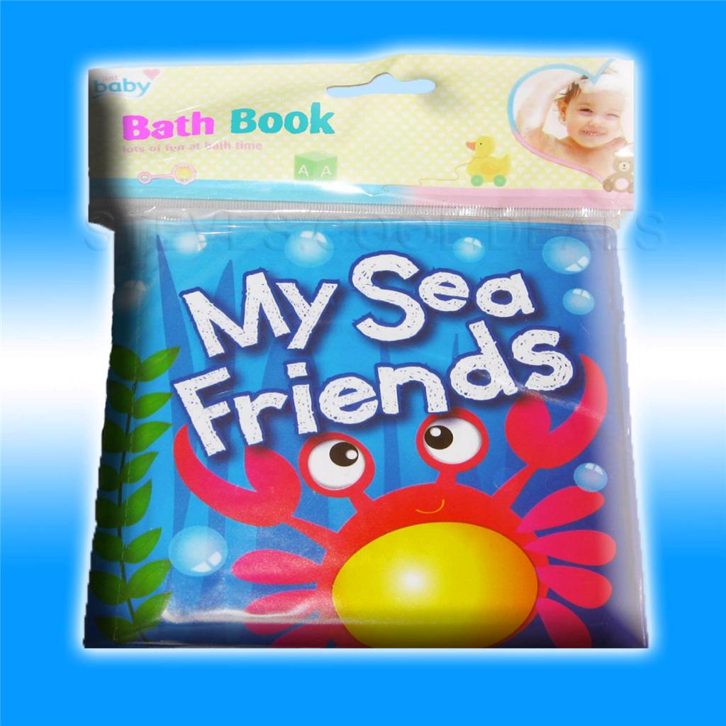 BATH TIME BOOKS BABY KIDS FUN EDUCATIONAL LEARN TOY FLOATING PLASTIC