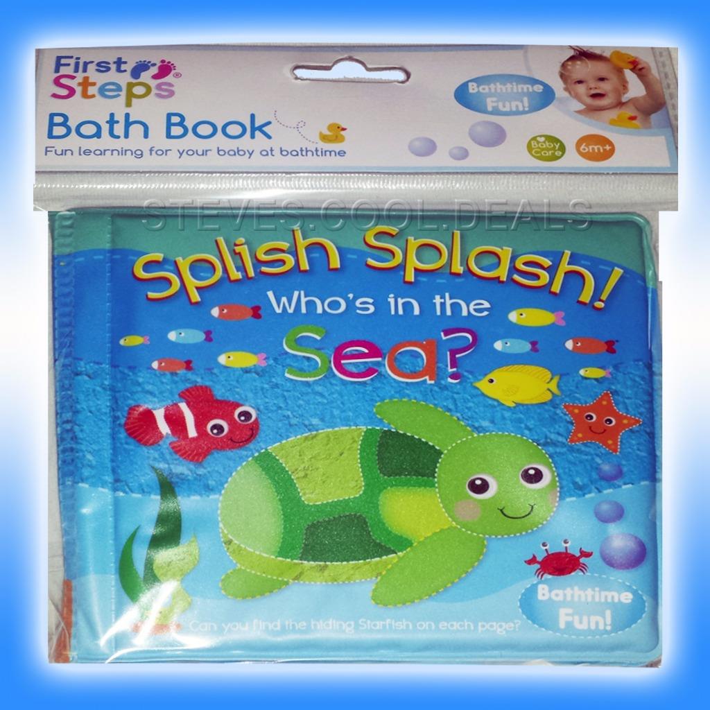 BATH TIME BOOKS BABY KIDS FUN EDUCATIONAL LEARN TOY FLOATING PLASTIC