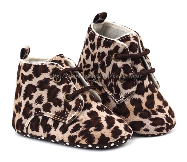 Baby Girl Leopard Soft Sole Crib Shoes Size Newborn to 18 Months eBay