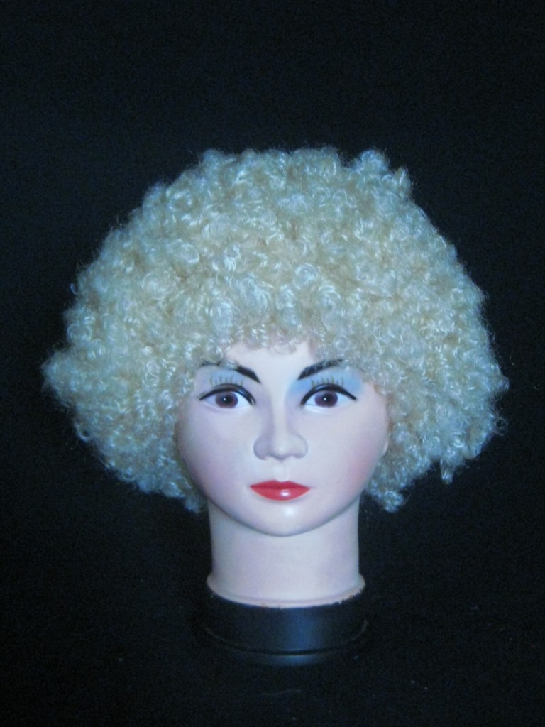 Kath Wig Kath Kim Costume Blonde Afro Brand New In Packet Ebay