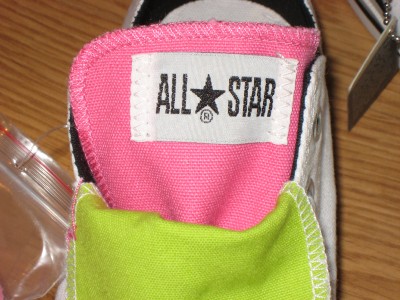 Neon Converse Shoes on Converse Allstar Ox White Pink Green Neon Dbl M 8 W 10   Ebay