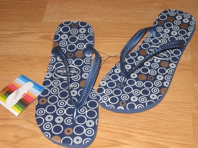 Havaianas Pois Navy Blue Silver Gold Size 7/8