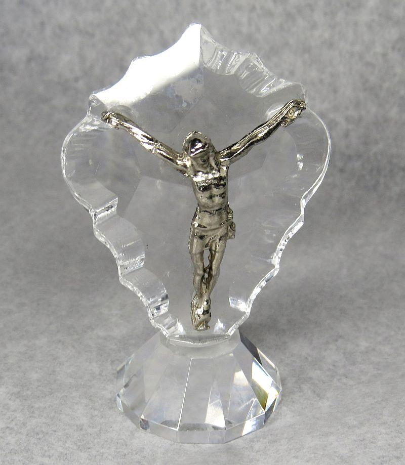 Crystal Jesus Christ Figurine, Crucifix, Religious Gift or Collectable