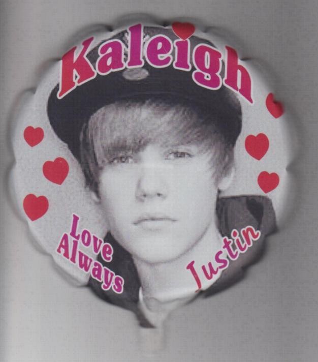 Personalized Justin Bieber Photo Balloons