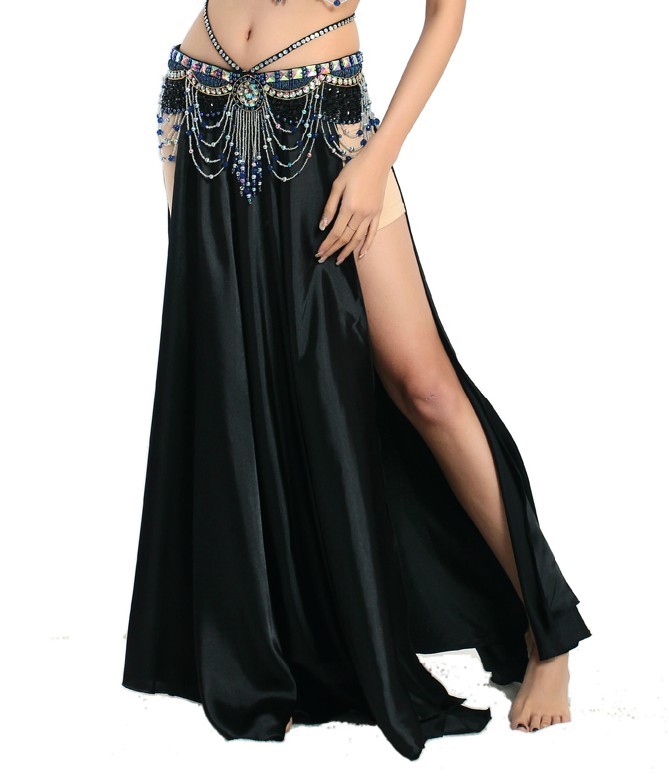 Sexy Belly Dance Skirt satin skirt dancewear belly dance costume dress
