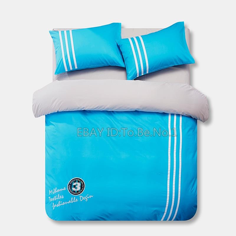 MJ Home Adidas sports 4PCS 100 Cotton comforter Duvet Cover Pillow