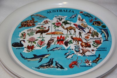 ge TIN Tray Made IN Japan MAP OF Australia 
