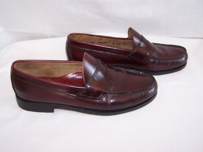 Mens Bass Shoes on Vintage G H  Bass Mens Burgundy Penny Loafer Shoes Size 8 5 D   Ebay