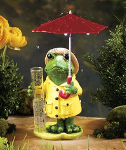 frog with umbrella garden statue