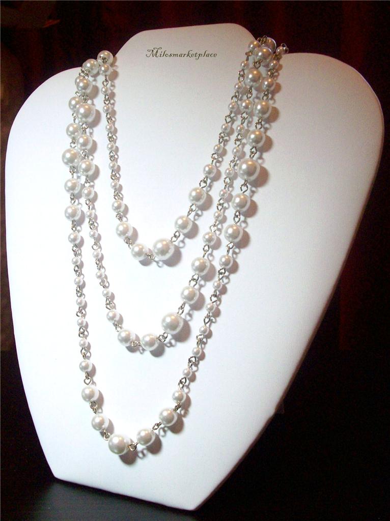 PREMIER DESIGNS LADY FAIR FAUX PEARL 62" NECKLACE NEW! eBay