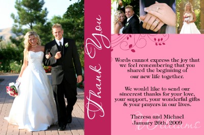 Custom Wedding Cards on 4x6 Custom Photo Wedding Thank You Cards Ebay