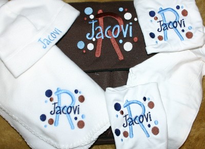 Personalized Baby Diaper  on Diaper Baby Bag Personalized Gift Set   Bib   Hat   Ebay
