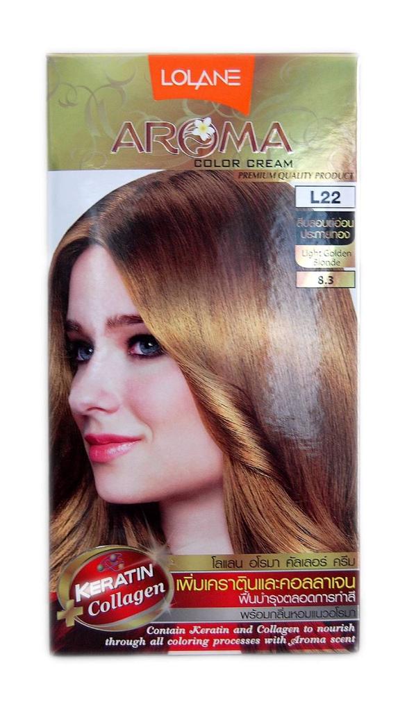 Lolane professional aroma hair color cream 60g + keratin and collagen