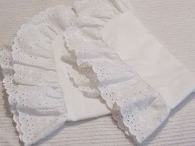 1 WHITE EYELET RUFFLED STANDARD PILLOW SHAM~Shabby~Cottage~Chic~Country eBay