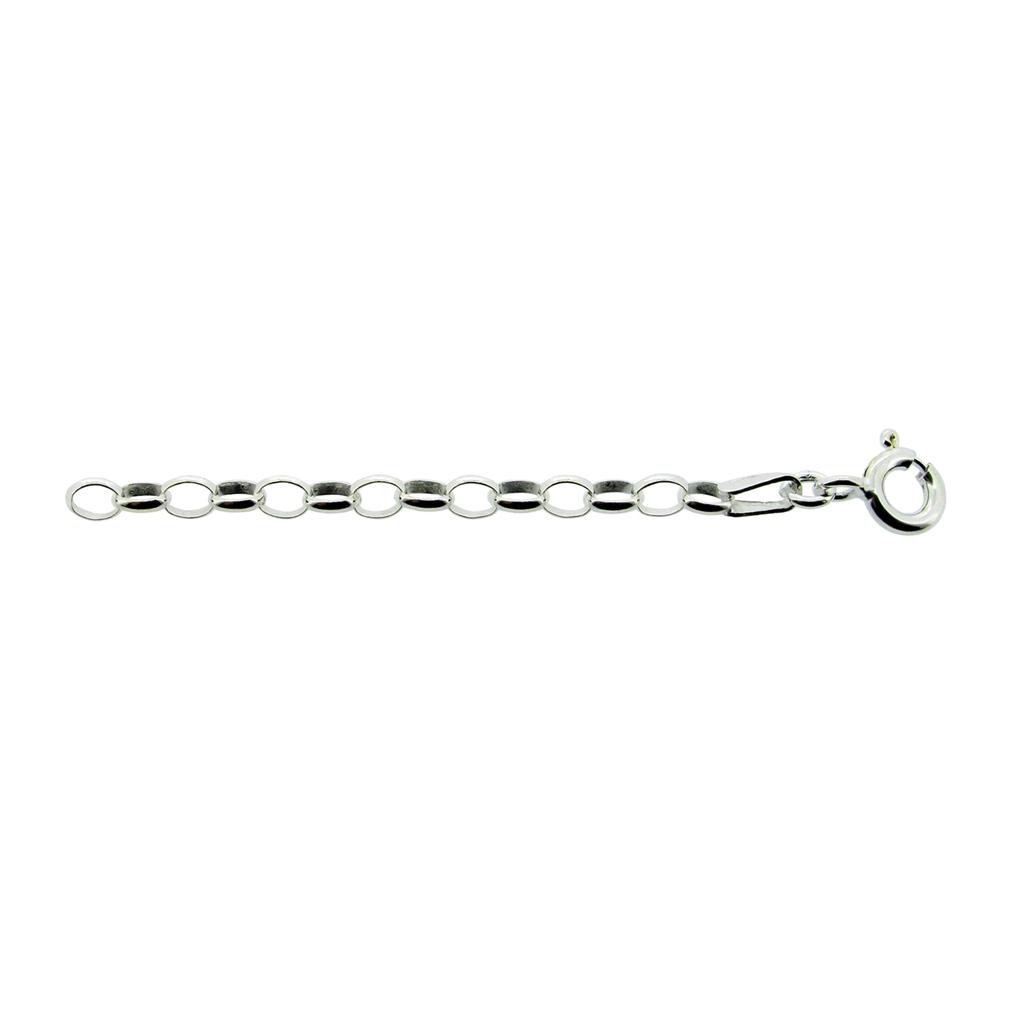 Sterling Silver Necklace Extender Safety Chain Bolt Ring Belcher Link 1