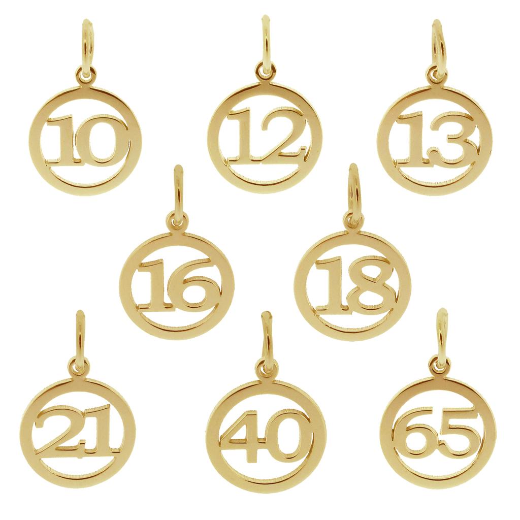 375 SOLID 9CT GOLD BIRTHDAY NUMBER AGE PENDANT CHARM GIFT 1070 eBay