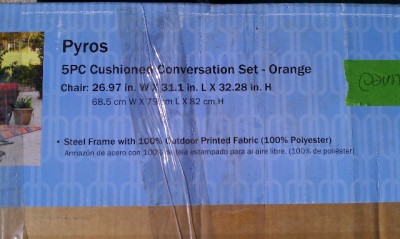 Outdoor Cushions  Chairs on Pyros 4 Piece Outdoor Lounges   Chairs   Cushions   Pillows Set   Ebay