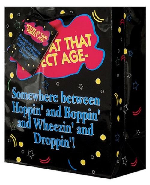 Over the Hill Funny Adult Birthday Gag Gift Bags Getting Older Bag Age 40 50 + - Picture 8 of 15