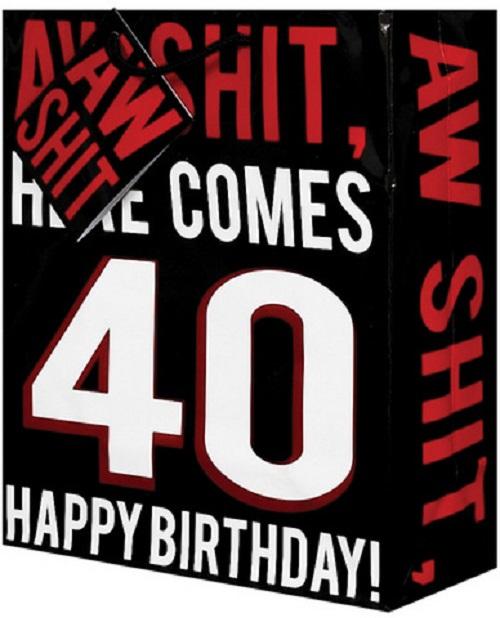 Over the Hill Funny Adult Birthday Gag Gift Bags Getting Older Bag Age 40 50 + - Picture 2 of 15