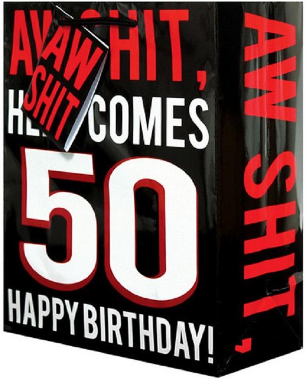 Over the Hill Funny Adult Birthday Gag Gift Bags Getting Older Bag Age 40 50 + - Picture 3 of 15