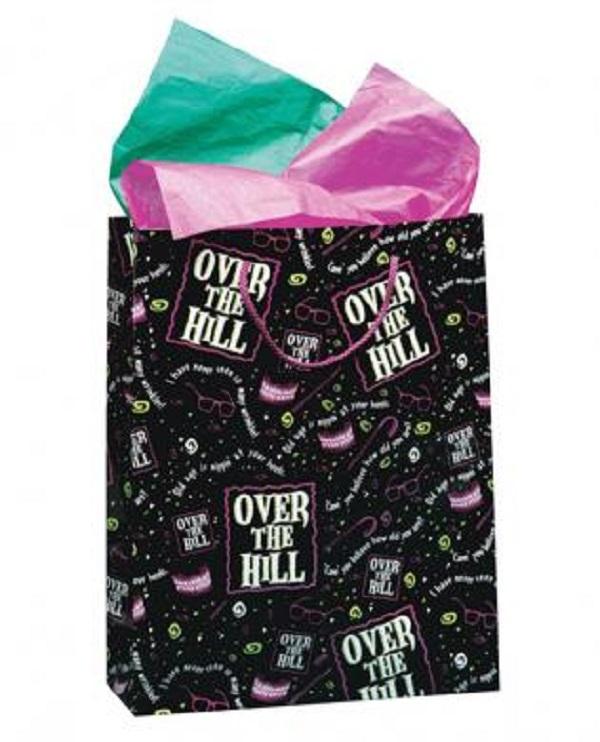 Over the Hill Funny Adult Birthday Gag Gift Bags Getting Older Bag Age 40 50 + - Picture 7 of 15