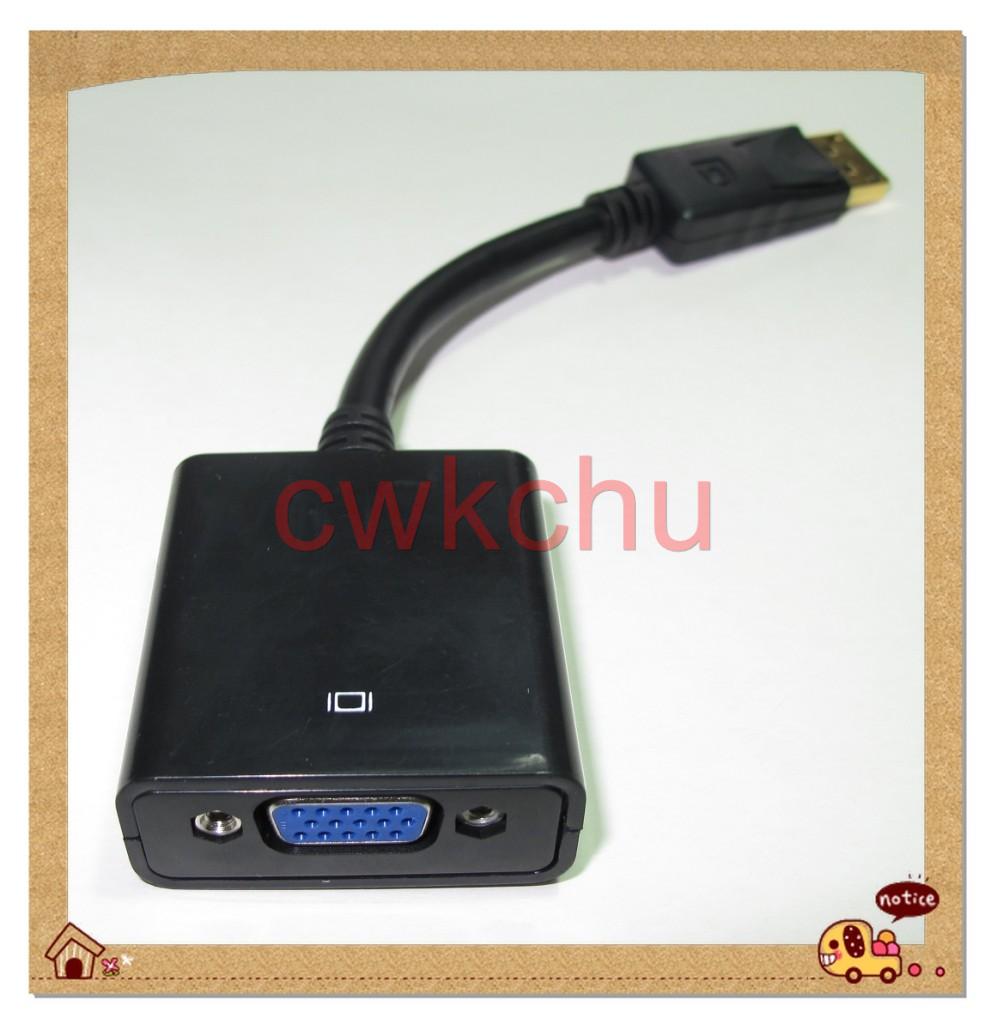 black DP display port to VGA adapter cable co
