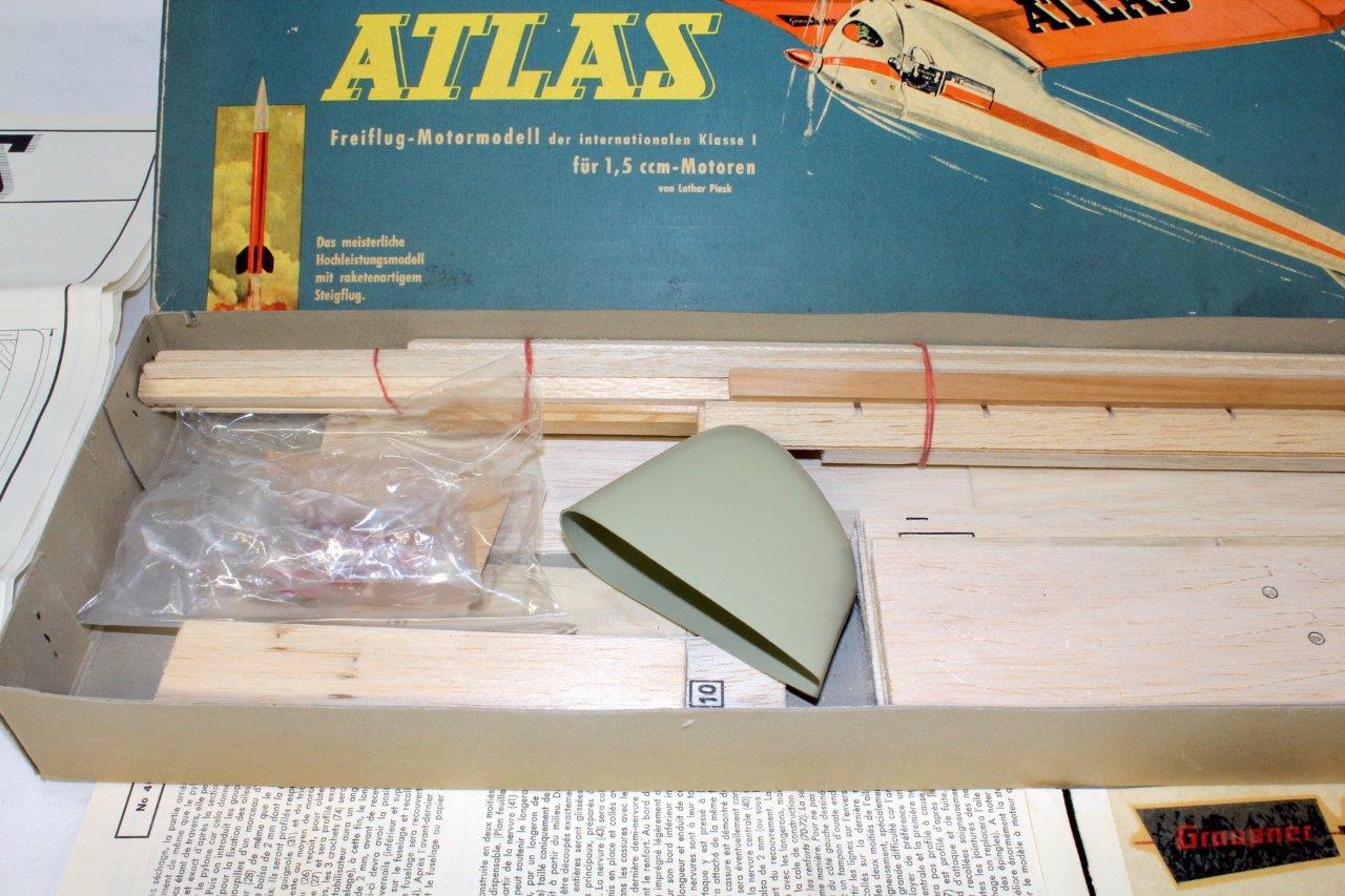 Very Rare Graupner Atlas 1.5cc Model Airplane Kit eBay