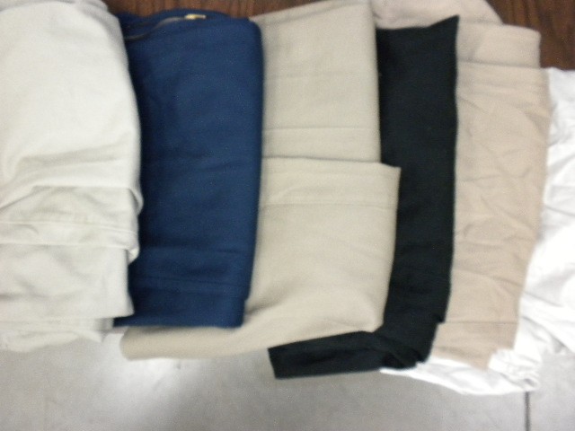 ZX0857 Lot 6 Mens Khaki Pants 42x30 Izod Business Deal