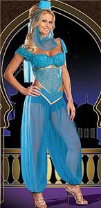 Genie Adult Costume Fancy Dress Up New Hen Aladdin Lamp