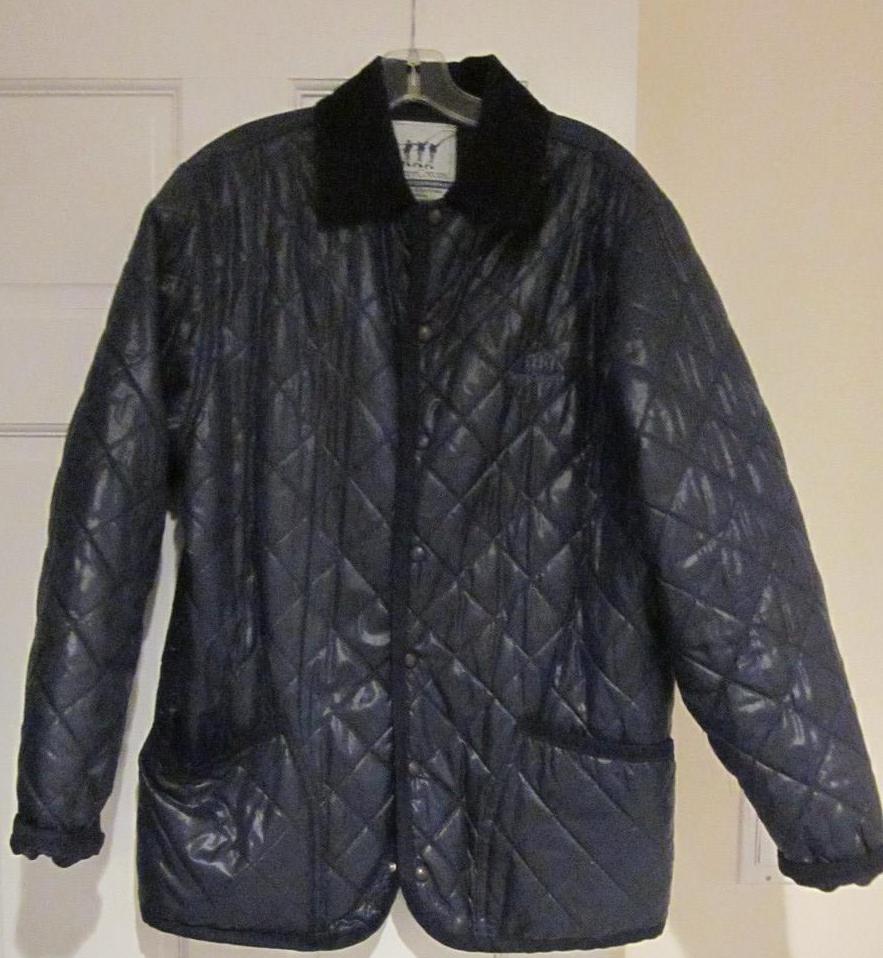 womens HENRY COTTON navy blue quilted jacket size LARGE (16) eBay