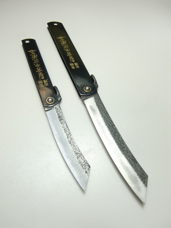Japanese traditional poket knife "Miyamoto musashi higo knife" Black finished - Photo 1/1
