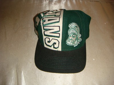  Computer Store on Vintage Michigan State Spartan Snapback Cap   Ebay