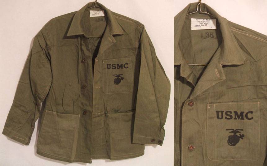 NEW UNISSUED WW2 USMC MARINES P41 HBT COMBAT UTILITY JACKET SHIRT COAT