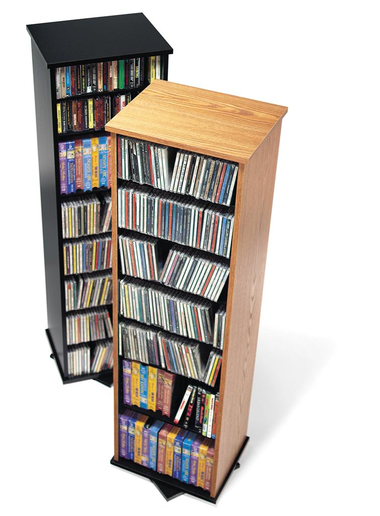 dvd-cd-video-spinning-tower-black-storage-holder-rack-ebay