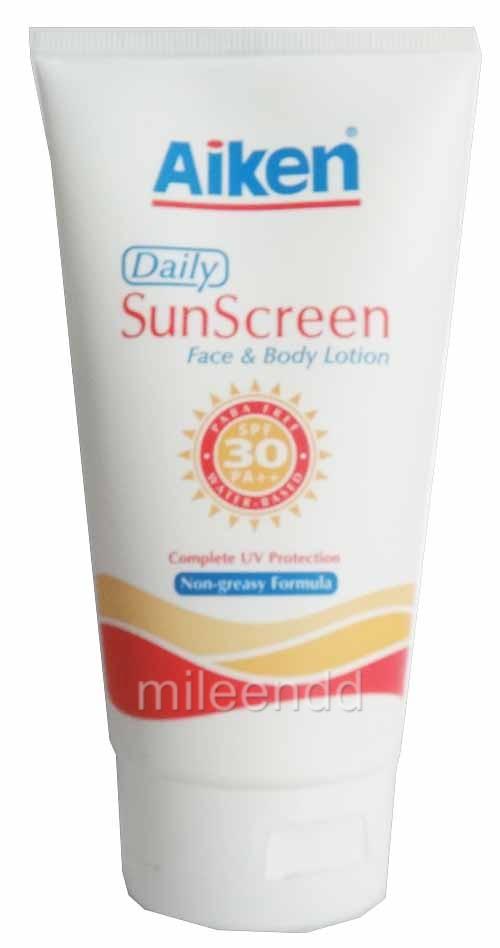 AIKEN 150G DAILY SUNSCREEN FACE & BODY LOTION SPF30PA++ eBay