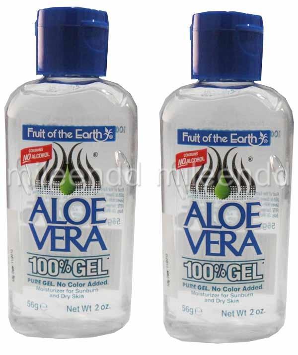 FRUIT-OF-THE-EARTH-2X-56G-2oz-ALOE-VERA-100-GEL-SUNBURN-DRY-SKIN-NO-ALCOHOL