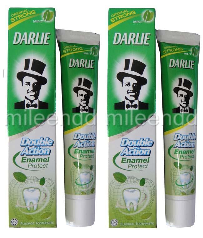 DARLIE 2X 200G DOUBLE ACTION ENAMEL PROTECT STRONG MINT FLUORIDE
