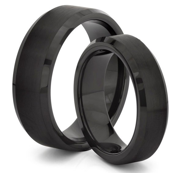 ring fit comfort fit design ring material brushed polished tungsten ...