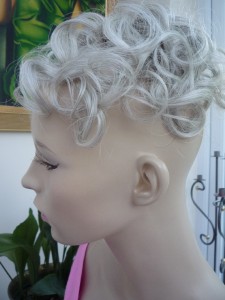 hair silver grey topper scrunchie 0n elastic whirly updo extension down fun created god woman