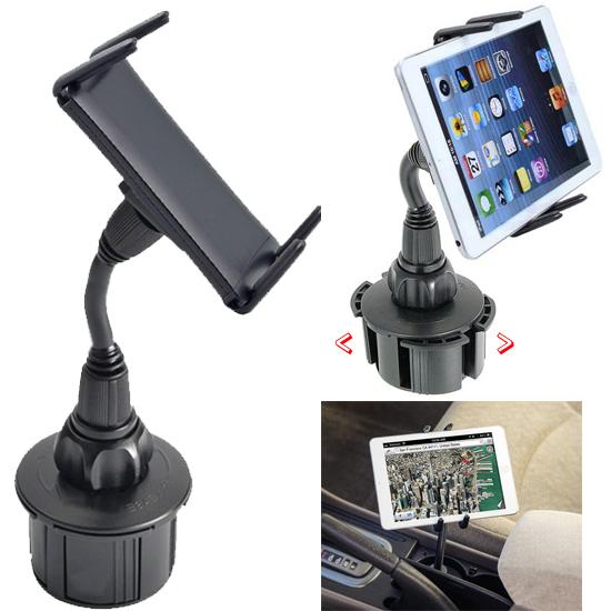VIBRATION FREE Car Cup Holder Mount for Apple iPad Mini Google Nexus 7