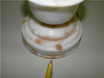 Antique Alabaster Lamps on Antique Alabaster Marble Banquet Tall Lamp 38   High   Ebay