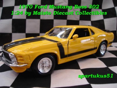 1970 FORD MUSTANG BOSS 302 DIECAST CAR 1:24 NEW MINT