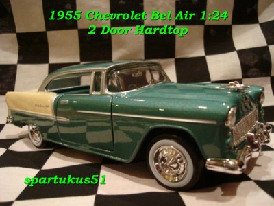 1955 CHEVROLET BEL AIR 2 DOOR HARDTOP 1:24 NEW MINT