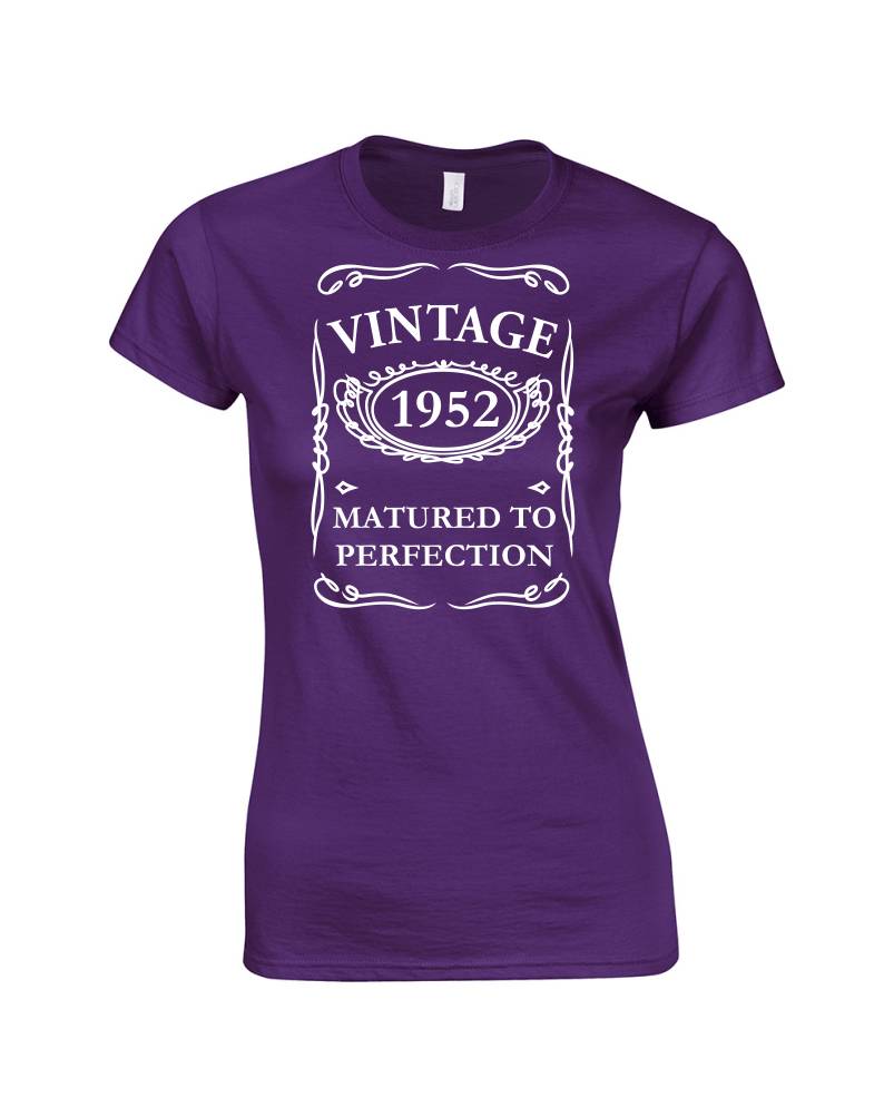 vintage 1952 matd to perfection funny womens t