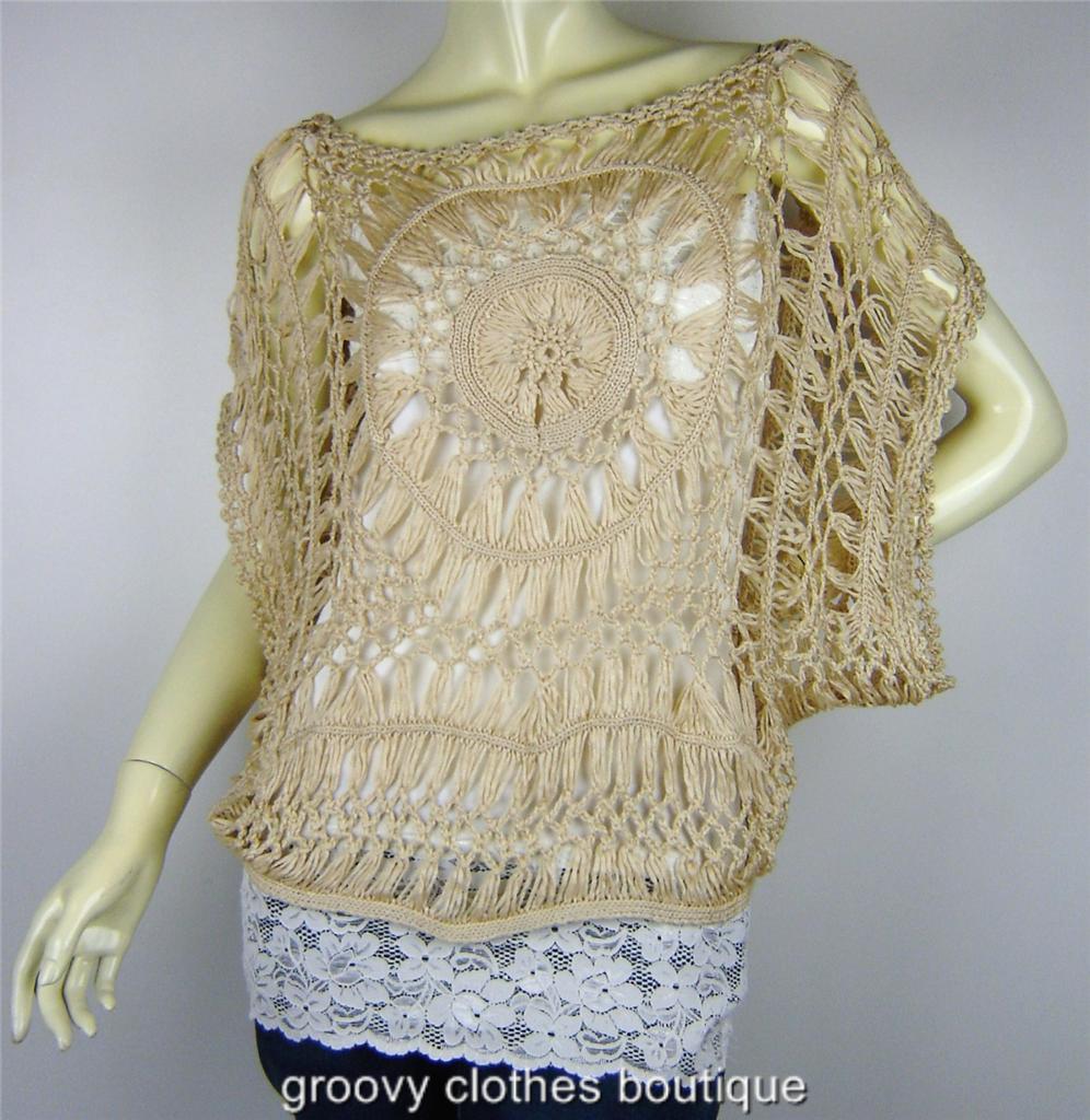 FESTIVAL HIPPIE BOHO Plain Colour Crochet Top Size 8 16 Au eBay