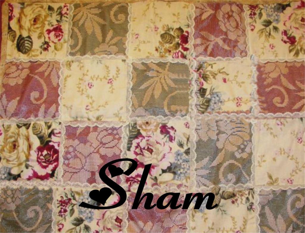 8p KING Antique Rose Comforter SetTanBurgundy RoseNU eBay